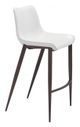 Zuo® Magnus White and Walnut Set of 2 Bar Chairs-0