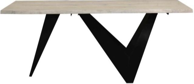 Moe's Home Collection Bird Natural Large Dining Table with Black Metal Base-1