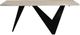 Moe's Home Collection Bird Natural Large Dining Table with Black Metal Base-1