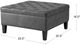 Olliix by Madison Park Brown Lindsey Tufted Square Cocktail Ottoman-2