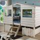 Donco Kids Twin Tree House Loft With Drawers-1