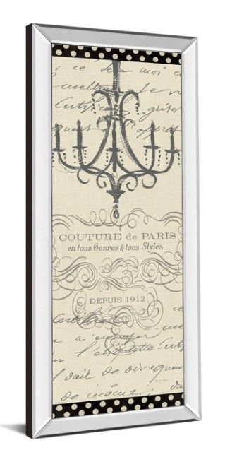 Classy Art French Couture Panel II by Emily Adams Mirrored Frame Wall Art-1