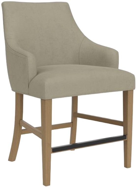 Riverside Furniture Mix-N-Match Chairs 2-Piece Sand Swoop Arm Upholstered Stool Set-1