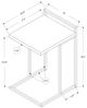 Monarch Specialties Inc. Dark Taupe 25"H Accent Table with Silver Base-4