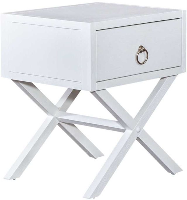 Liberty Furniture East End Wirebrushed White Accent Table-0