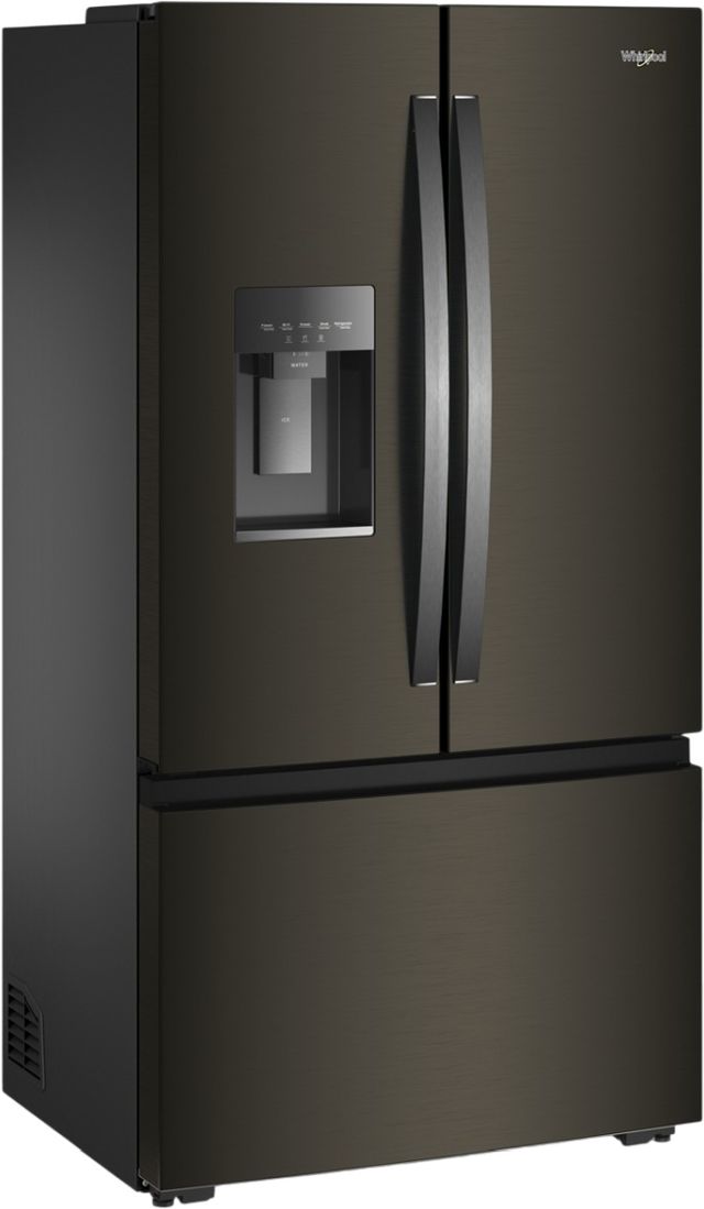 Whirlpool® 36" 23.4 Cu. Ft. Black Stainless Steel Finish French Door Refrigerator with In-Door Water-1