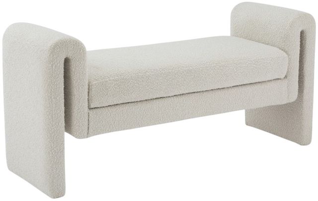 Meridian Furniture Stylus Cream 51" Upholstered Bench-0