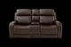 Moto Motion 828 Coffee Leather Media Power Reclining Console Loveseat-1