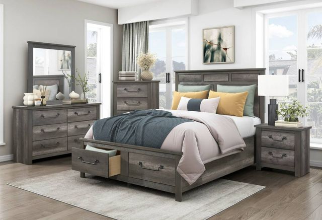 Homelegance® Lenior Gray Queen Platform Storage Bed-1
