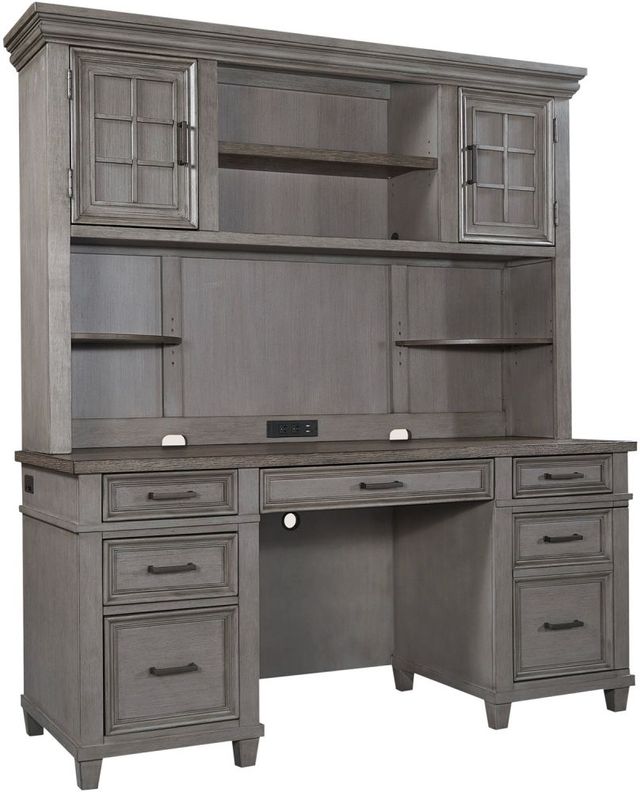 aspenhome® Caraway Aged Slate Credenza and Hutch-0