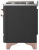 Ilve® Majestic III 60" Graphite Matte Pro Style Dual Fuel Natural Gas Range with Triple Glass Door and Copper Trim-4