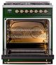 Ilve® Nostalgie II Noblesse 30" Emerald Green Pro Style Dual Fuel Range with Copper Trim-2