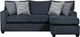 Fusion Furniture Universal Denim Sofa with Chaise-0