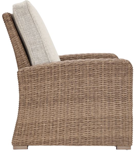 Signature Design by Ashley® Beachcroft Beige Aluminum/Fabric/Resin Outdoor Recliner-3