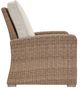 Signature Design by Ashley® Beachcroft Beige Aluminum/Fabric/Resin Outdoor Recliner-3