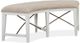 Magnussen Home® Heron Cove Chalk White Upholstered Curved Bench-1