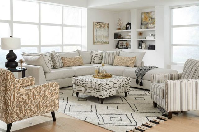 Fusion Furniture Durango 5-Piece Pewter Sectional-1