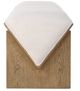 Uttermost® Wedged Ivory Fabric Bench-4