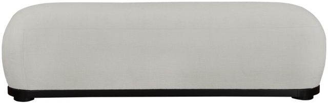 Meridian Furniture Calum Gray/Black Chenille Fabric Bench-1
