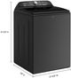 Whirlpool® Volcano Black Top Load Washer & Electric Dryer Laundry Pair-4
