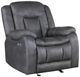 New Classic® Home Furnishings Morello Gray Manual Glider Recliner-0
