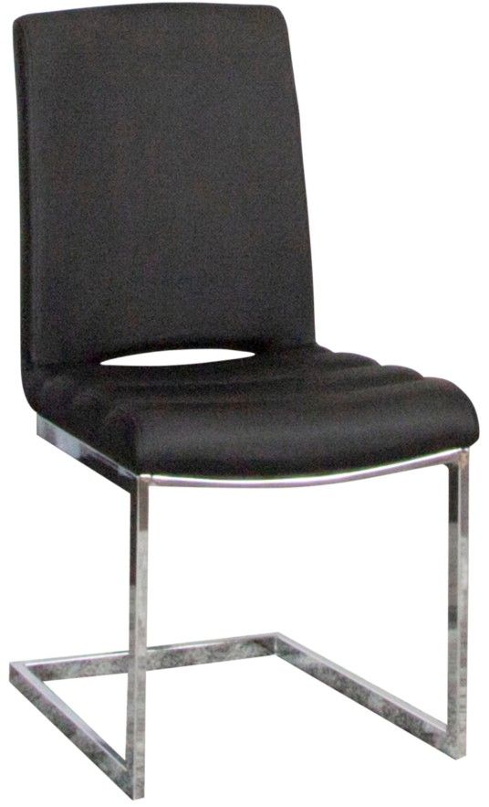 Cramco Dana Black/Chrome Dining Side Chair-0