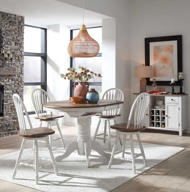 Liberty Furniture Carolina Crossing 5-Piece Antique Honey/White Dining Set-1