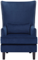 Mazin Furniture Tonier Blue Upholstered Accent Chair-1