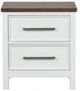 Furniture of America® Pinetop Dark Brown/White Nightstand-0