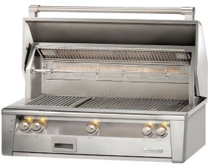 Front view of the Alfresco™ ALXE Series 3-Burner Stainless Steel Built In Liquid Propane Gas Grill