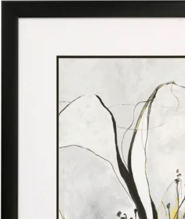 Stylecraft Black/Light Gray/White/Yellow Framed Print-1