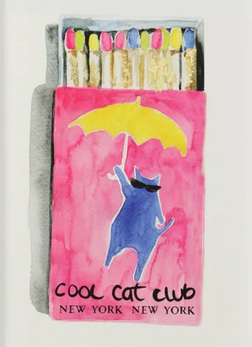 Stylecraft Cool Cat Club Pink Wall Art-2