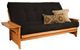 Kodiak Furniture Phoenix Suede Black/Butternut Queen Futon with Mattress-0