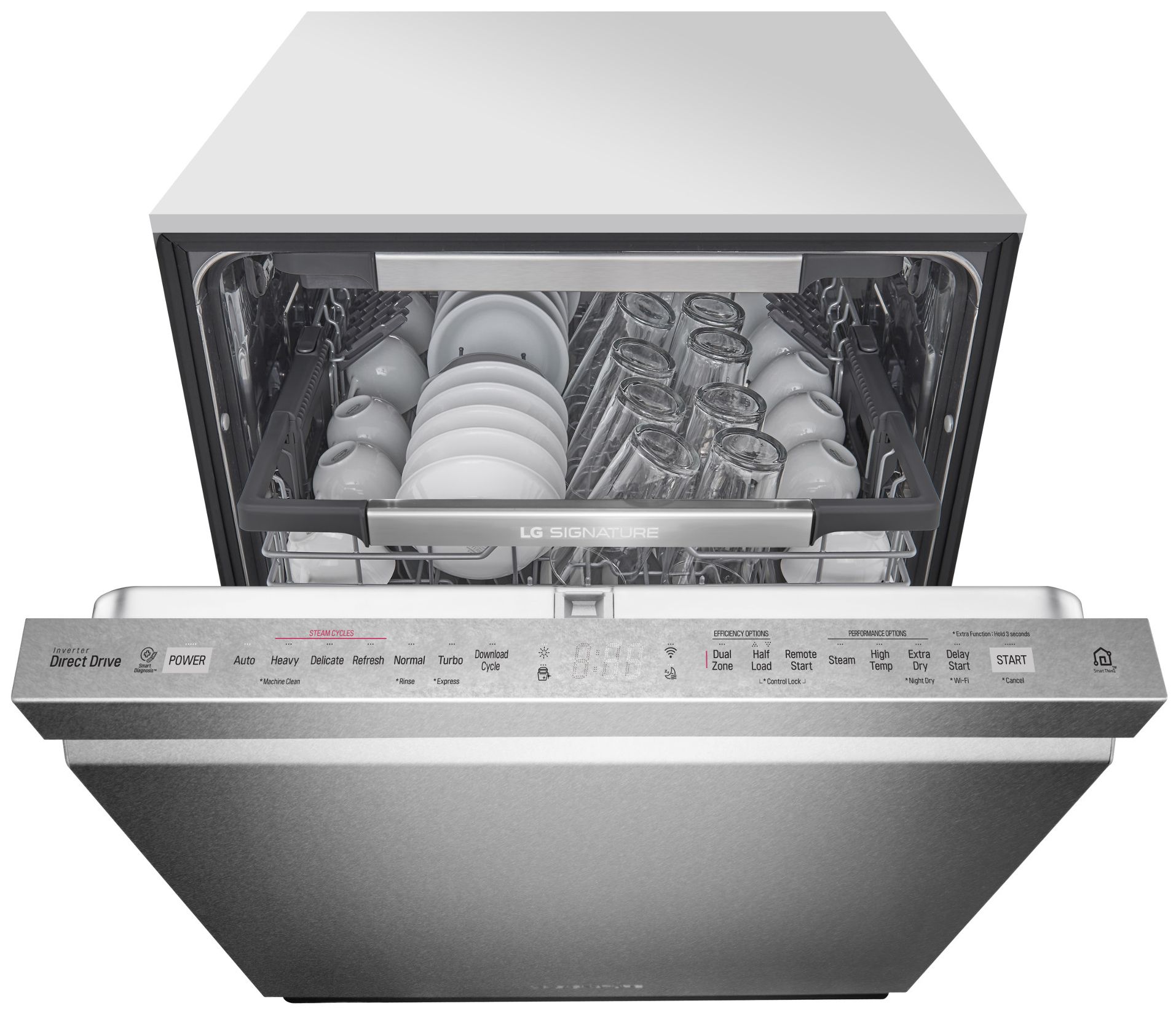 LG Signature 24" Textured Steel Built In Dishwasher - Thumbnail 3