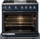 Viking® 5 Series 36" Slate Blue Pro Style Dual Fuel (NG) Range with Polished Chrome Trim-1