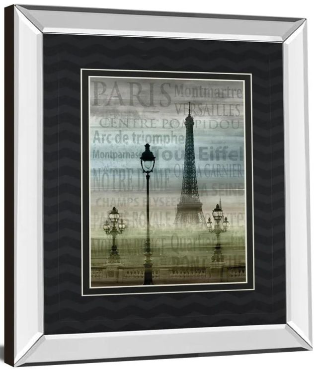 Classy Art Paris 1 by Allen Lanbert Mirror Framed Wall Art-1