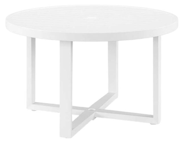 Sunset West Newport Frost Metal Outdoor Dining Table-0