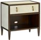 Currey & Company Evie Dark Walnut and Ivory Nightstand-1