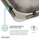 Elkay Lustertone® Classic Lustrous Satin 22" x 22" x 5" 2-Hole Single Bowl Drop-in ADA Sink-4