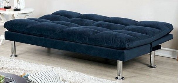 Furniture of America® Saratoga Navy Futon Sofa-2