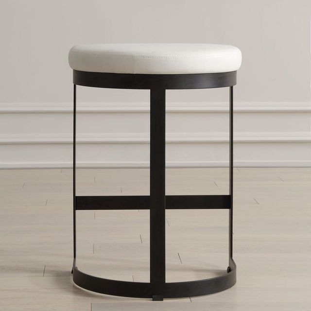 Uttermost® Ivanna Black/White Counter Stool-1
