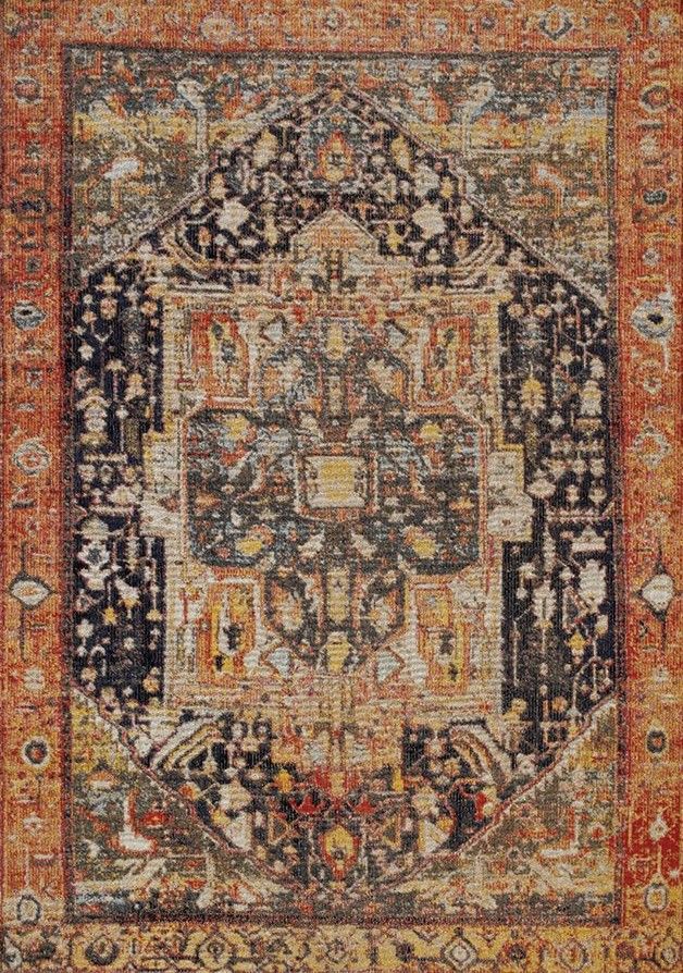 Kalora Interiors Sara Orange Grey 2'0" x 3'7" Rug-0