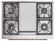 Ilve® Nostalgie II Noblesse 36'' White Pro Style Dual Fuel Range with Copper Trim-4