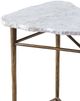 Bassett Mirror Knapp White Accent Table with Brass Base-2