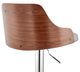 Armen Living Asher Gray/Chrome Adjustable Bar Stool-4