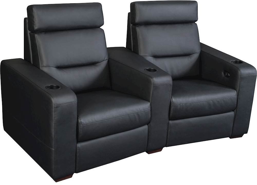 Salamander Designs® TC3 AV Basics Black Wedge Two-Seat Power Reclining Theater Seating