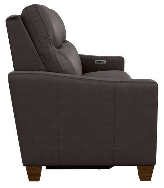 La-Z-Boy® Quinault Dark Chocolate Leather Power Reclining Loveseat with Headrest-3