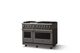 Viking® 5 Series 48" Damascus Gray Pro Style Dual Fuel (LP) Range with Polished Chrome Trim-2