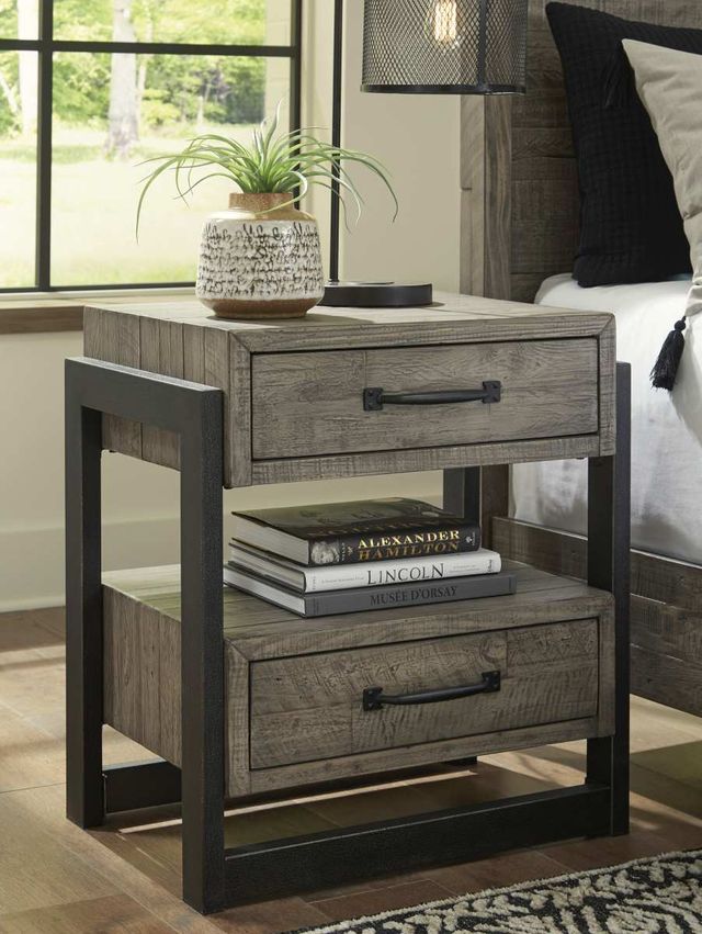 Signature Design by Ashley® Brennagan Gray Nightstand-4