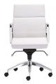 Zuo® Engineer White Low Back Office Chair-1